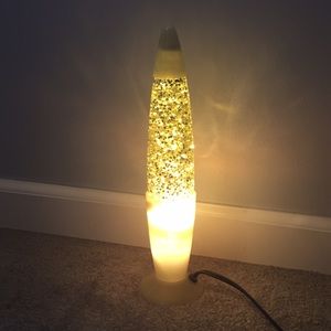 Yellow Glitter Lamp